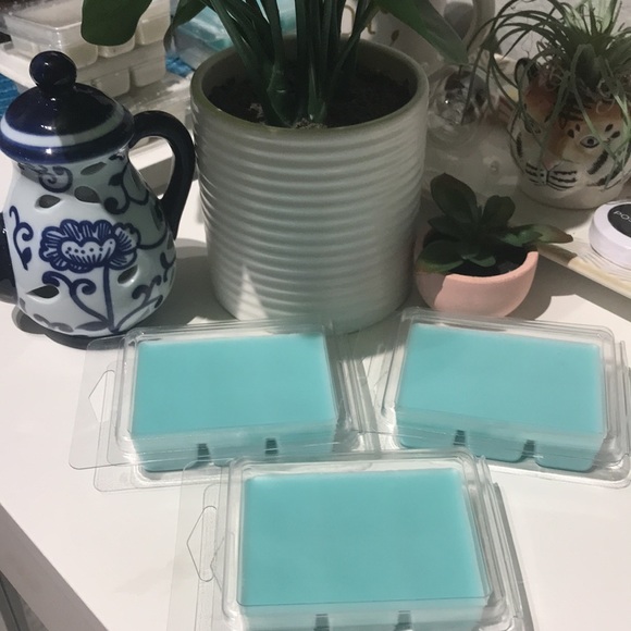 Cin Rolls Wax Melts Soy Waxing Tarts CBuns Aqua Qty3 Hand Crafted NEW ITEM - Picture 5 of 5